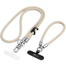 Набор ремешков Tech-Protect C10S Rope Crossbody - Beige / Titanium: фото 1 из 9