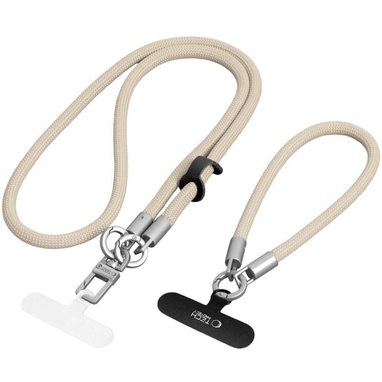 Набір ремінців Tech-Protect C10S Rope Crossbody - Beige / Titanium (983019BT) Набір ремінців Tech-Protect C10S Rope Crossbody - Beige / Titanium: фото 1 з 9