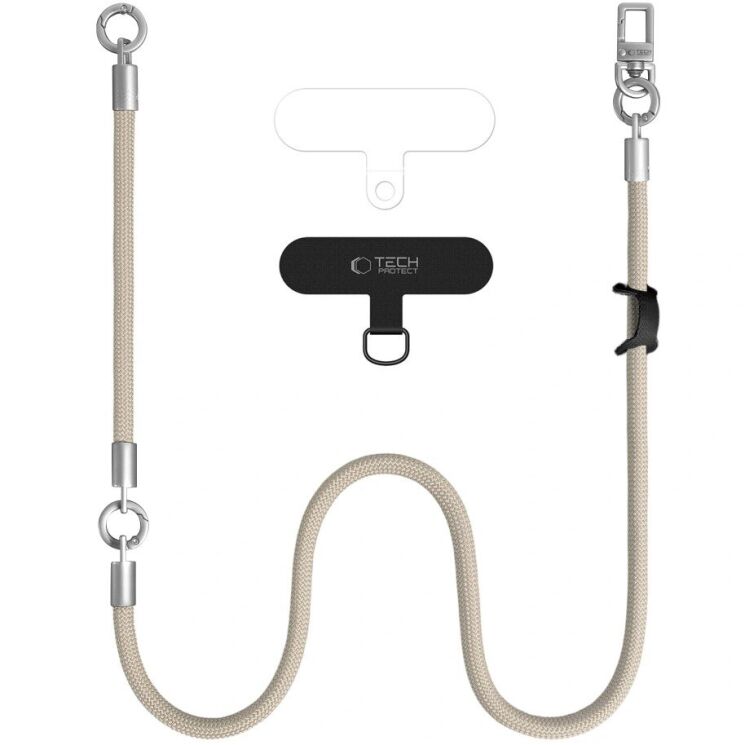 Набір ремінців Tech-Protect C10S Rope Crossbody - Beige / Titanium (983019BT) Набір ремінців Tech-Protect C10S Rope Crossbody - Beige / Titanium: фото 2 з 9