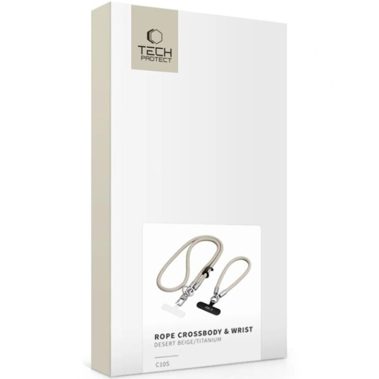 Набір ремінців Tech-Protect C10S Rope Crossbody - Beige / Titanium (983019BT) Набір ремінців Tech-Protect C10S Rope Crossbody - Beige / Titanium: фото 4 з 9