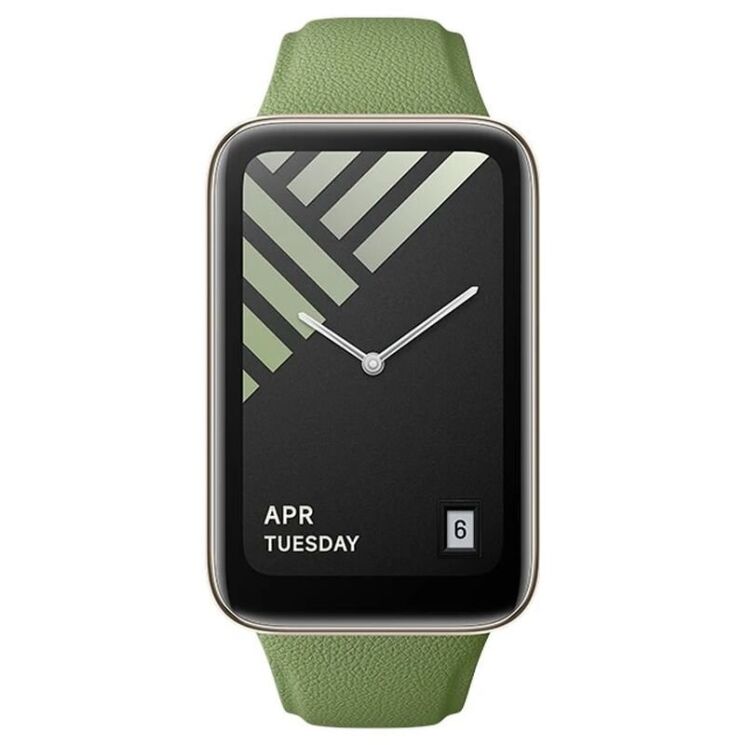 Оригинальный ремешок Leather Textured Silicone Strap для Xiaomi Mi Band 7 Pro (BRH6668GL) - Pine Green: фото 2 из 8