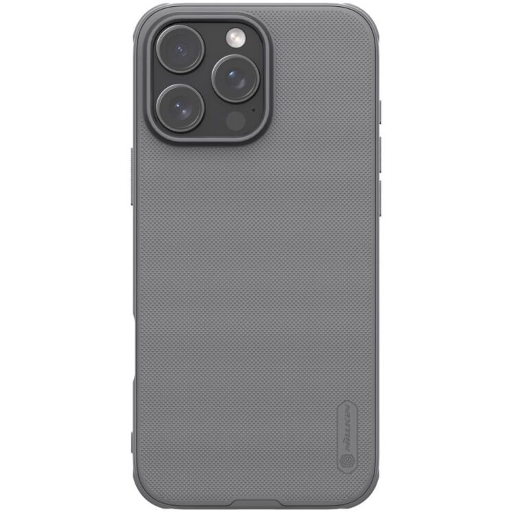Пластиковый чехол NILLKIN Frosted Shield для Apple iPhone 16 Pro Max - Grey: фото 1 из 18