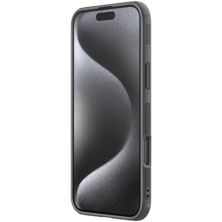 Пластиковый чехол NILLKIN Frosted Shield для Apple iPhone 16 Pro Max - Grey: фото 5 из 18