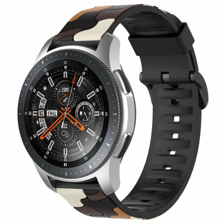 Ремешок Deexe Army Style для Samsung Galaxy Watch 3 (45mm) - Brown: фото 3 из 4