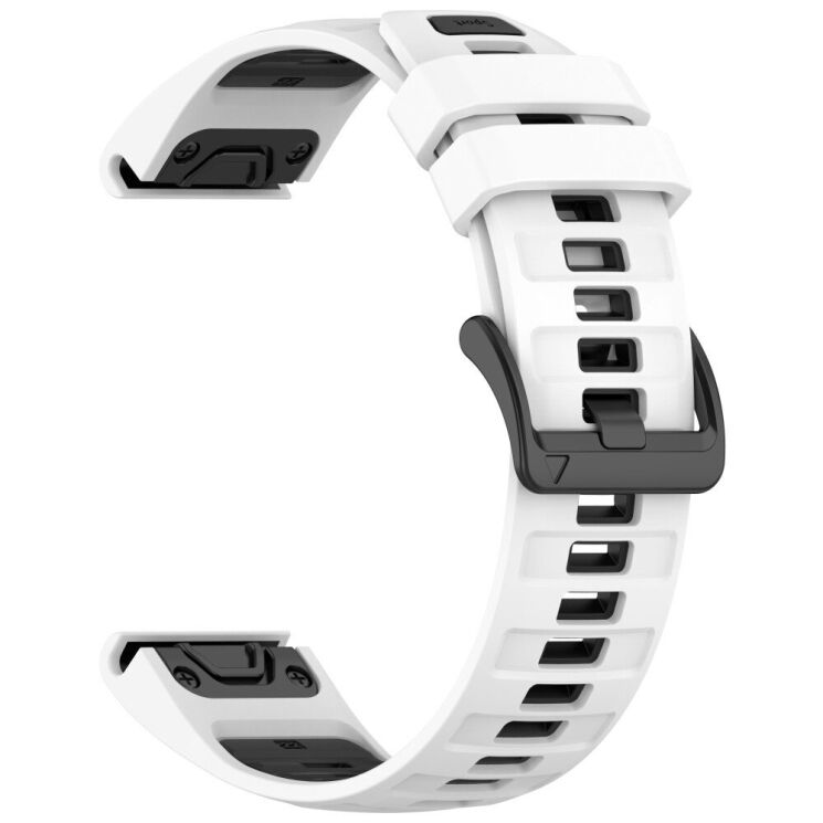 Ремешок Deexe Dual Color для часов с шириной крепления 22мм - White / Black: фото 2 из 4