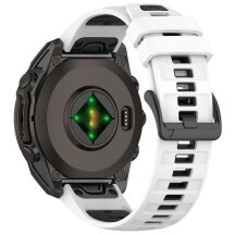 Ремешок Deexe Dual Color для часов с шириной крепления 22мм - White / Black: фото 1 из 4