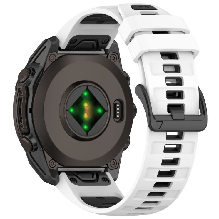Ремешок Deexe Dual Color для часов с шириной крепления 22мм - White / Black: фото 1 из 4