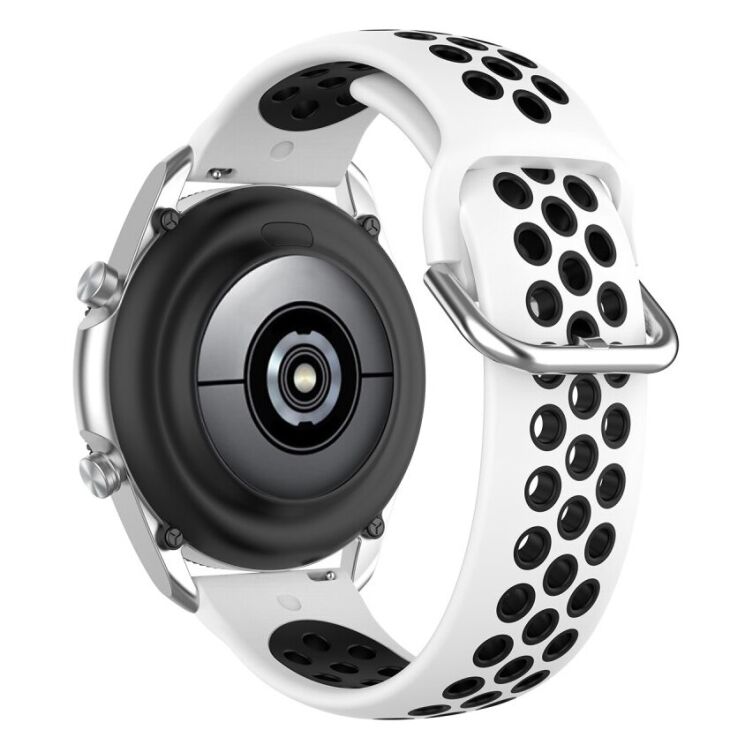 Ремешок Deexe Dual Color для Samsung Galaxy Watch 3 (45mm) - White / Black: фото 2 из 5