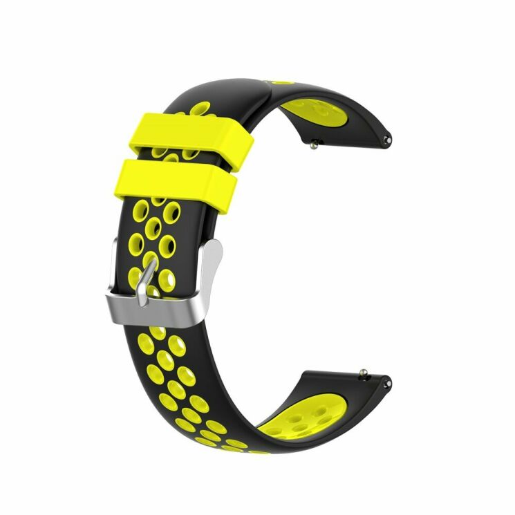 Ремешок Deexe Dual Color для Xiaomi Mi Watch (Chinese) - Black/Yellow: фото 4 из 7