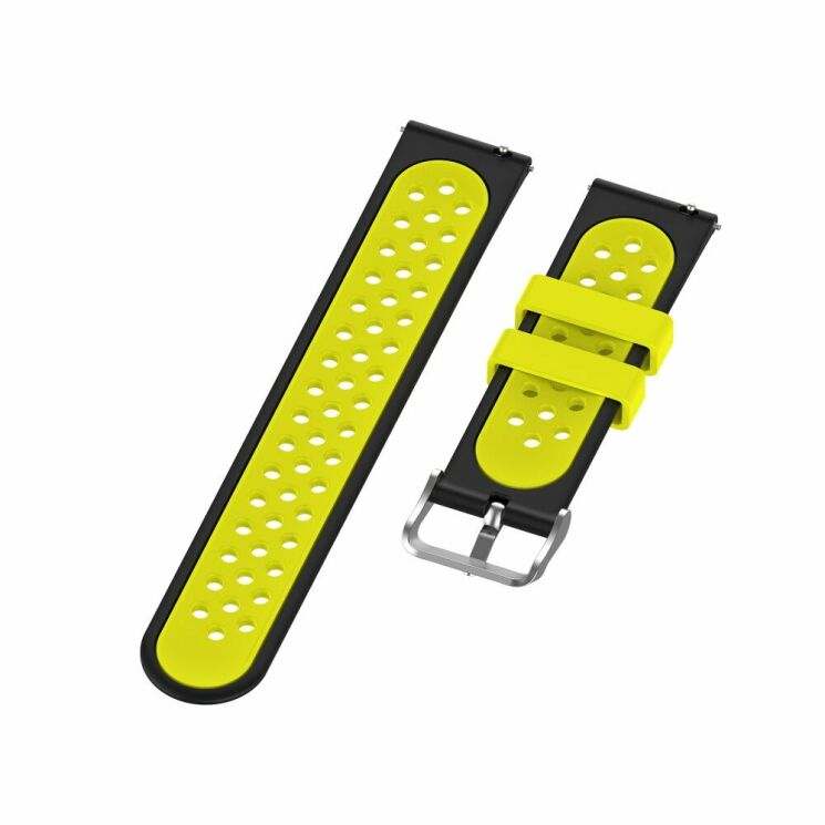 Ремешок Deexe Dual Color для Xiaomi Mi Watch (Chinese) - Black/Yellow: фото 5 из 7