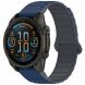 Ремешок Deexe Flexible Fit для часов Garmin c креплением Quick Fit 22mm - Midnight Blue / Grey (271416LG). Фото 2 из 8