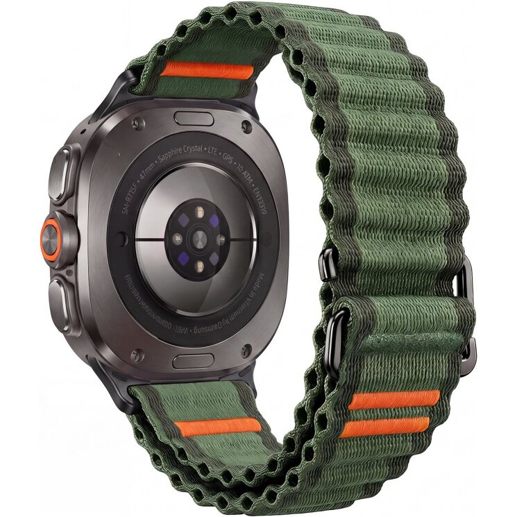 Ремешок Deexe Flow Snap для Samsung Galaxy Watch Ultra 2 / Ultra / Ultra (2025) - Army Green: фото 3 из 4