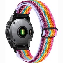 Ремешок Deexe Knitted Strap для Garmin Fenix 8 (47mm) / Fenix E (47mm) / Quatix 8 (47mm) - Colorful: фото 1 из 5