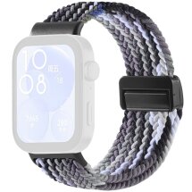 Ремешок Deexe Knitted Strap для Huawei Watch Fit 3 / Fit 4 / Fit 4 Pro - Black / Coffee: фото 1 из 7