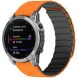 Ремешок Deexe Magnetic Band для часов Garmin c креплением Quick Fit 26mm - Orange / Black (369101BO). Фото 3 из 5