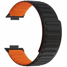 Ремінець Deexe Magnetic Band для Huawei Watch Fit 3 - Black / Orange: фото 1 з 3