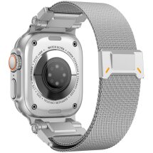 Ремінець Deexe Milanese Design для Apple Watch 46 / 45 / 44 / SE 44 / 42 (Series 1-3) / Ultra / Ultra 2 / Ultra 3 - Silver: фото 1 з 8