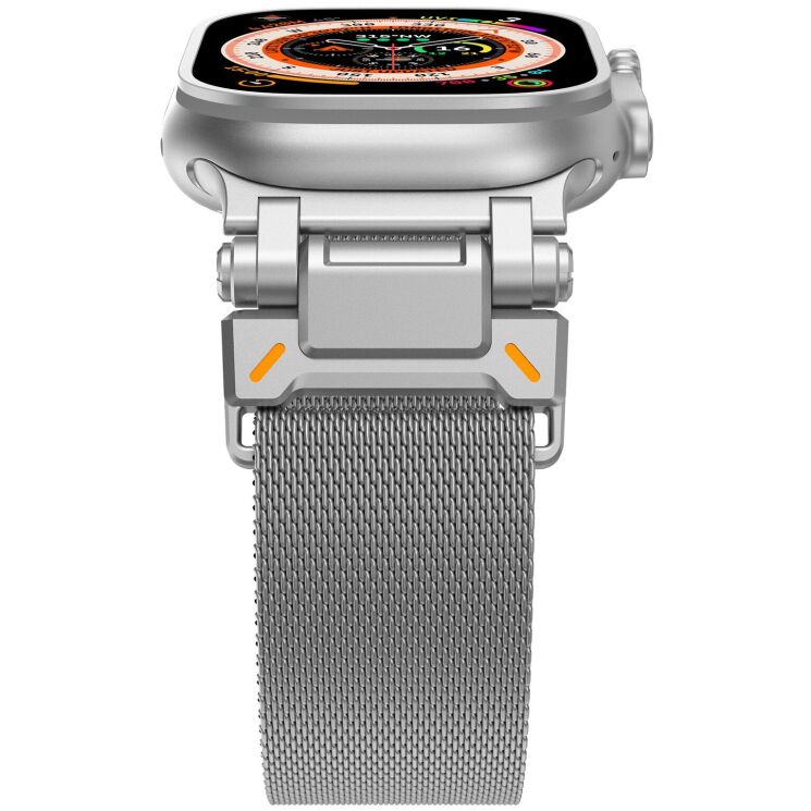 Ремінець Deexe Milanese Design для Apple Watch 46 / 45 / 44 / SE 44 / 42 (Series 1-3) / Ultra / Ultra 2 / Ultra 3 - Silver: фото 5 з 8