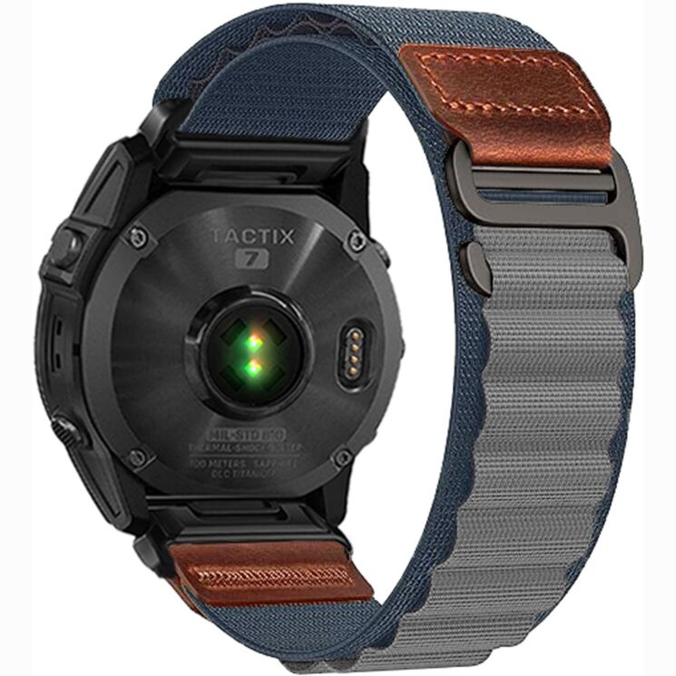 Ремешок Deexe Nylon Leather для Garmin з кріпленням Quick Fit 26mm - Blue (369112L) Ремешок Deexe Nylon Leather для Garmin з кріпленням Quick Fit 26mm - Blue: фото 1 из 6