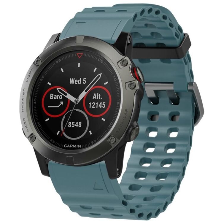 Ремешок Deexe Ocean Strap для часов Garmin c креплением QuickFit 22mm - Dark Green: фото 4 из 6
