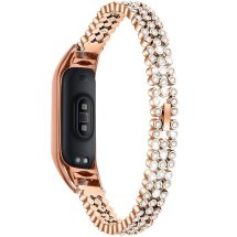 Ремешок Deexe Rhinestone для Xiaomi Mi Smart Band 8 / 9 - Rose Gold: фото 1 из 6