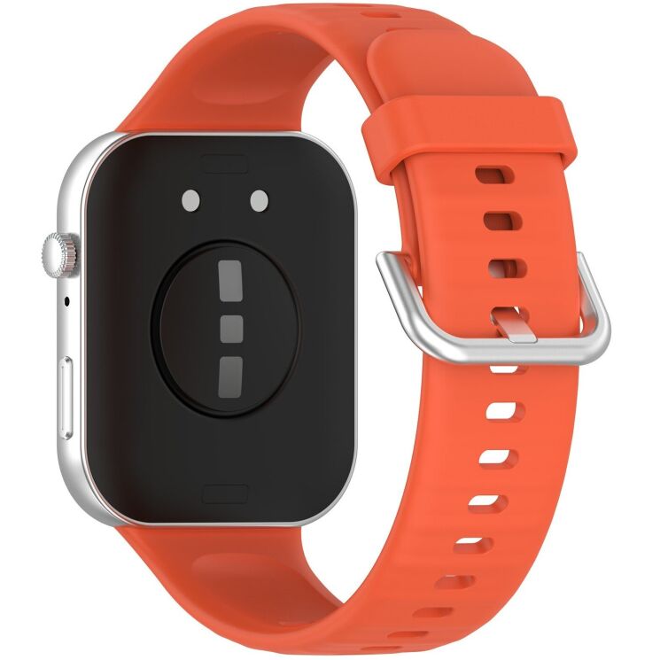 Ремешок Deexe Silicone Band для Huawei Watch Fit 3 / Fit 4 / Fit 4 Pro - Orange: фото 1 из 10