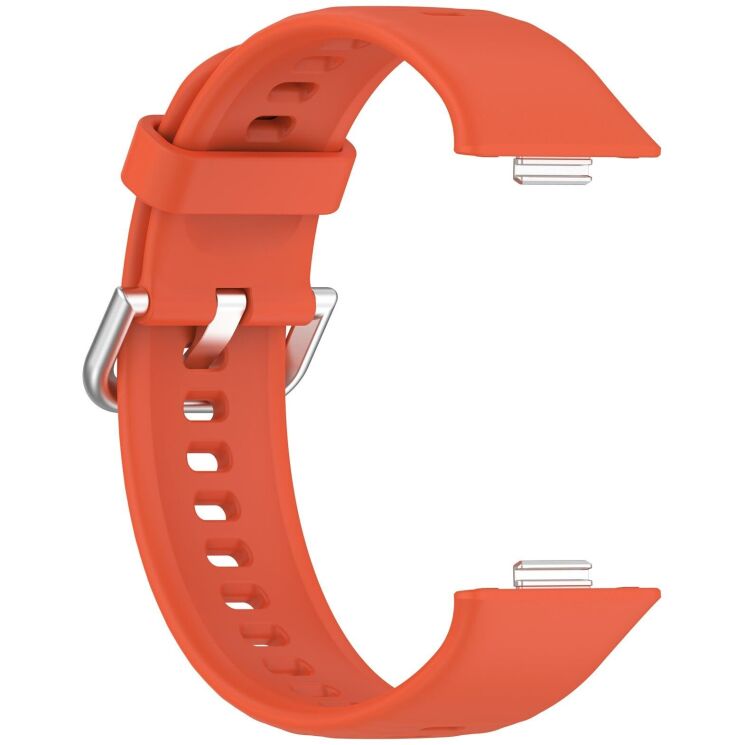 Ремешок Deexe Silicone Band для Huawei Watch Fit 3 / Fit 4 / Fit 4 Pro - Orange: фото 4 из 10