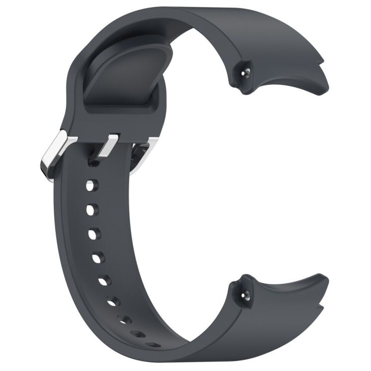 Ремінець Deexe Silicone Band для Samsung Galaxy Watch 4 / 4 Classic / 5 / 5 Pro / 6 / 6 Classic / 7 / FE - Dark Grey: фото 4 з 8