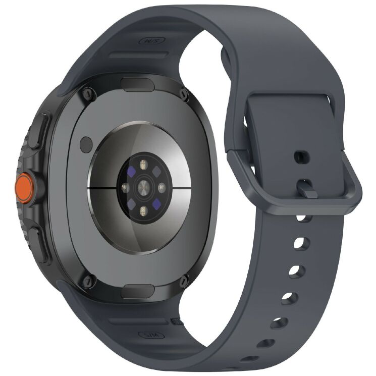 Ремінець Deexe Silicone Band для Samsung Galaxy Watch 8 (40/44mm) / 8 Classic - Dark Grey: фото 1 з 7