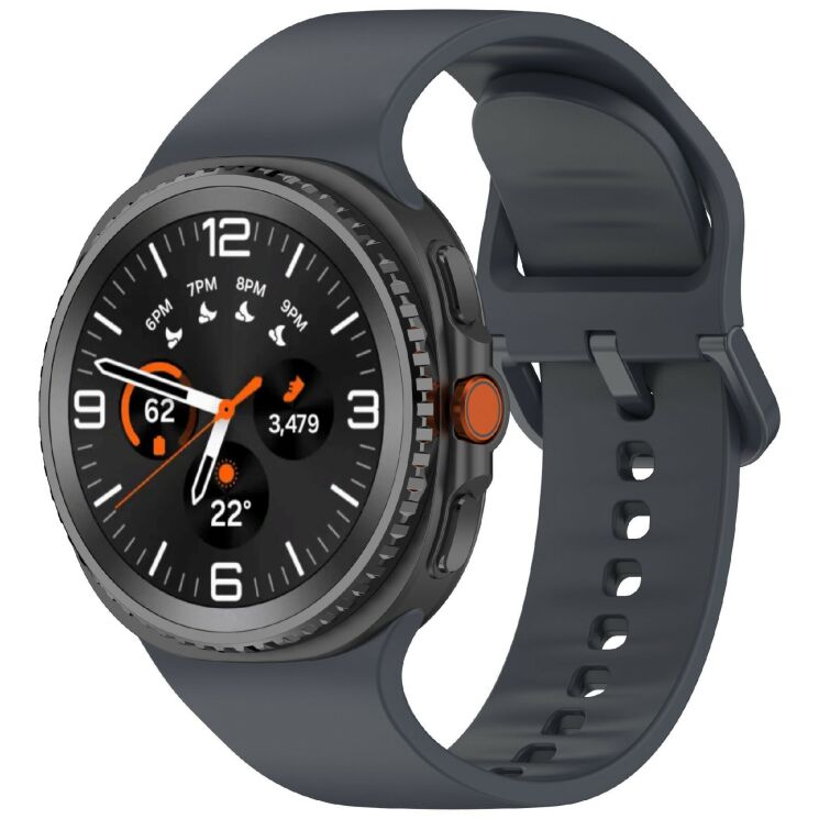 Ремінець Deexe Silicone Band для Samsung Galaxy Watch 8 (40/44mm) / 8 Classic - Dark Grey: фото 2 з 7