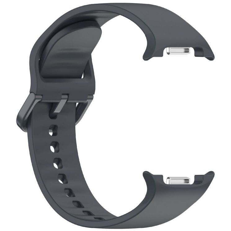 Ремінець Deexe Silicone Band для Samsung Galaxy Watch 8 (40/44mm) / 8 Classic - Dark Grey: фото 4 з 7