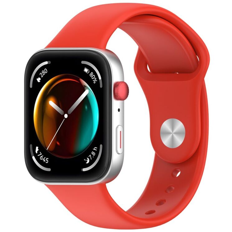 Ремешок Deexe Soft Touch для Huawei Watch Fit 3 - Red: фото 4 из 7