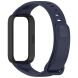 Ремешок Deexe Soft Touch для Xiaomi Mi Smart Band 9 Active / Redmi Band 3 - Black / Dark Blue (372400BL). Фото 3 из 12