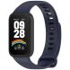 Ремешок Deexe Soft Touch для Xiaomi Mi Smart Band 9 Active / Redmi Band 3 - Black / Dark Blue (372400BL). Фото 2 из 12