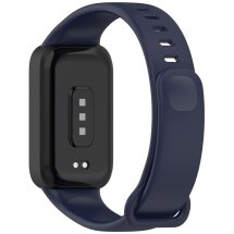Ремешок Deexe Soft Touch для Xiaomi Mi Smart Band 9 Active / Redmi Band 3 - Black / Dark Blue: фото 1 из 12