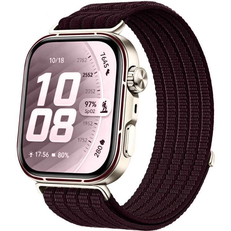 Ремешок Deexe Soft Weave для Huawei Watch Fit 4 Pro / Fit 4 / Fit 3 - Smoky Purple: фото 2 из 5