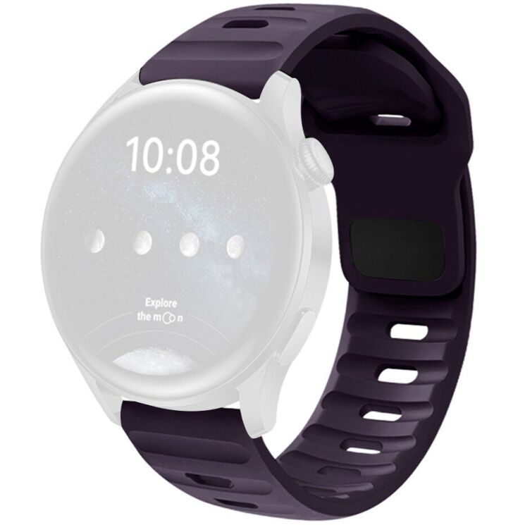 Ремінець Deexe Sport Band для годинників з шириною кріплення 20 мм - Dark Purple: фото 1 з 3