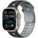 Ремешок Deexe Sport Design для Apple Watch 46 / 45 / 44 / SE 44 / 42 (Series 1-3) / Ultra / Ultra 2 - Black / Grey (371807BH). Фото 2 из 9