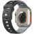 Ремінець Deexe Sport Design для Apple Watch 46 / 45 / 44 / SE 44 / 42 (Series 1-3) / Ultra / Ultra 2 - Black / Grey: фото 1 з 9