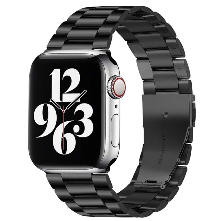 Ремінець Deexe Stainless Steel для Apple Watch 46 / 45 / 44 / SE 44 / 42 (Series 1-3) / Ultra / Ultra 2 / Ultra 3 - Black (251864B) Ремінець Deexe Stainless Steel для Apple Watch 46 / 45 / 44 / SE 44 / 42 (Series 1-3) / Ultra / Ultra 2 / Ultra 3 - Black: фото 1 з 8