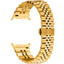 Ремінець Deexe Stainless Steel QuickFit для Samsung Galaxy Watch 8 (40/44mm) / 8 Classic - Gold: фото 1 з 7