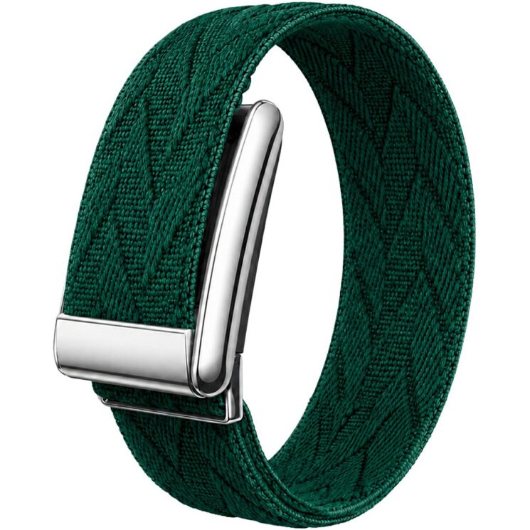 Ремешок для часов Reframe Weave Fit для WHOOP 5.0 / MG - Green / Silver: фото 1 из 3