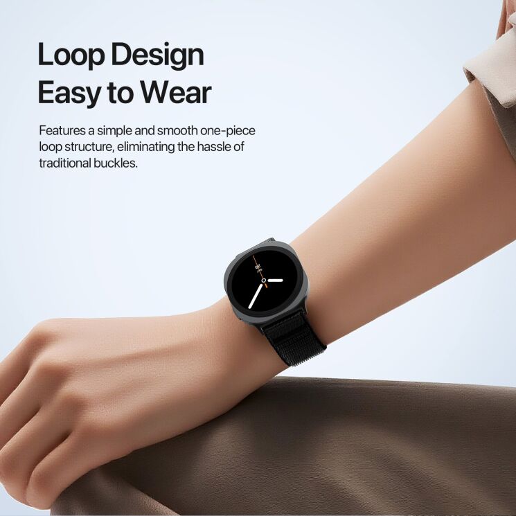 Ремешок DUX DUCIS YE Series для Samsung Galaxy Watch 8 (40/44mm) / 8 Classic - Black: фото 5 из 11