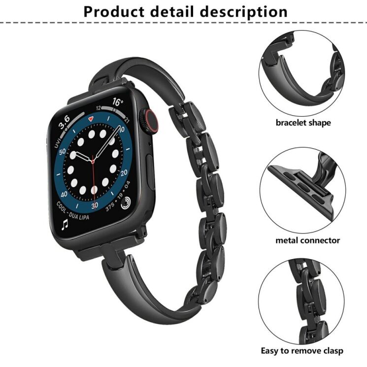 Ремешок KALEBOL Glam Strap для Apple Watch 42 (Series 10) / 41 / 40 / SE 40 / 38 - Rose Gold: фото 4 из 6