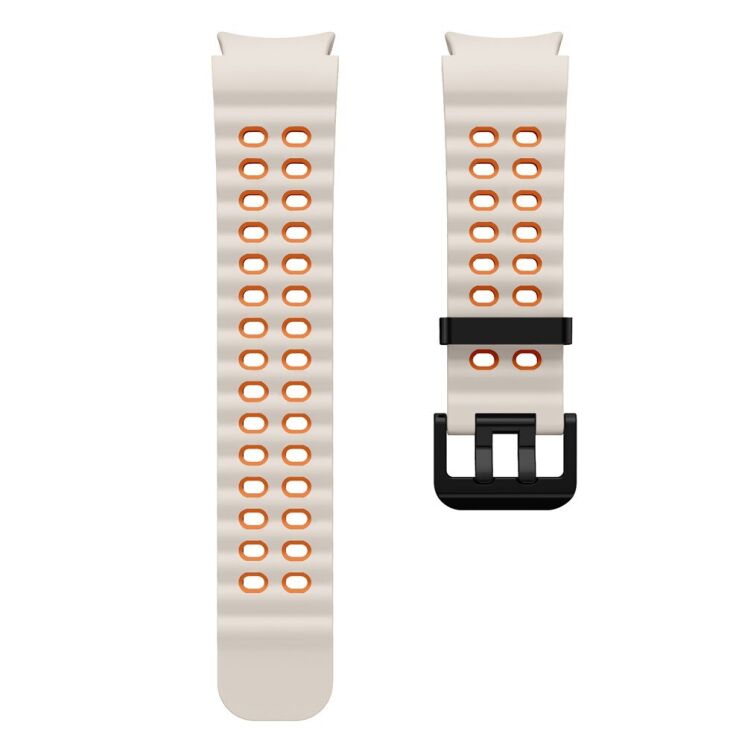 Ремінець KALEBOL Ocean Strap для Samsung Galaxy Watch 4 / 4 Classic / 5 / 5 Pro / 6 / 6 Classic / 7 / FE - Starlight / Orange: фото 3 з 9
