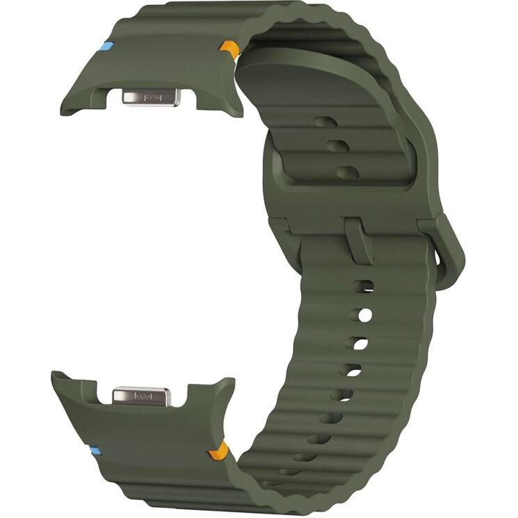 Ремінець KALEBOL Silicone Strap для Samsung Galaxy Watch 8 (40/44mm) / 8 Classic - Army Green: фото 2 з 7