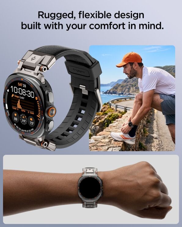 Ремешок Spigen DuraPro Armor для Samsung Galaxy Watch Ultra 2 / Ultra / Ultra (2025) AMP11615 - Black (427010B) Ремешок Spigen DuraPro Armor для Samsung Galaxy Watch Ultra 2 / Ultra / Ultra (2025) AMP11615 - Black: фото 10 из 11