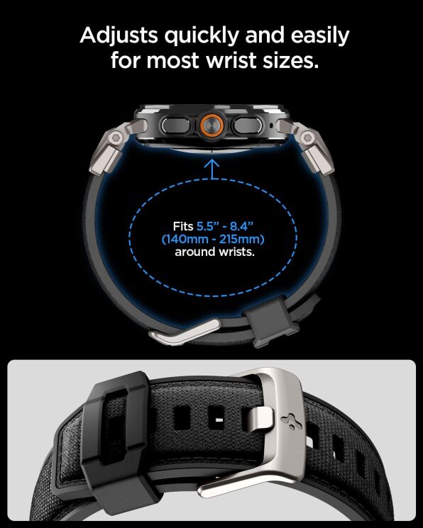 Ремешок Spigen DuraPro Armor для Samsung Galaxy Watch Ultra 2 / Ultra / Ultra (2025) AMP11615 - Black (427010B) Ремешок Spigen DuraPro Armor для Samsung Galaxy Watch Ultra 2 / Ultra / Ultra (2025) AMP11615 - Black: фото 11 из 11