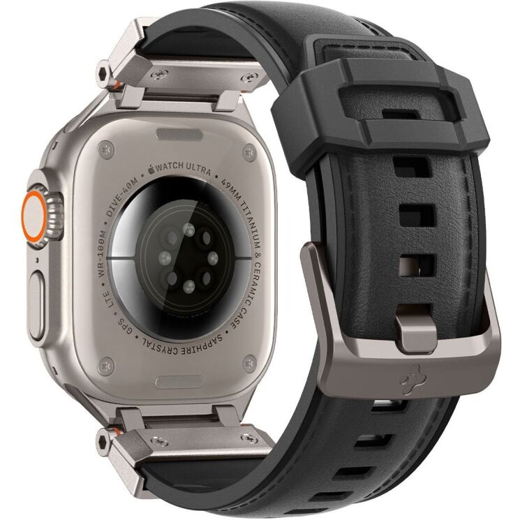 Ремешок Spigen (SGP) DuraPro Armor PU для Apple Watch 46 / 45 / 44 / SE 44 / 42 (Series 1-3) / Ultra / Ultra 2 - Black: фото 7 из 17