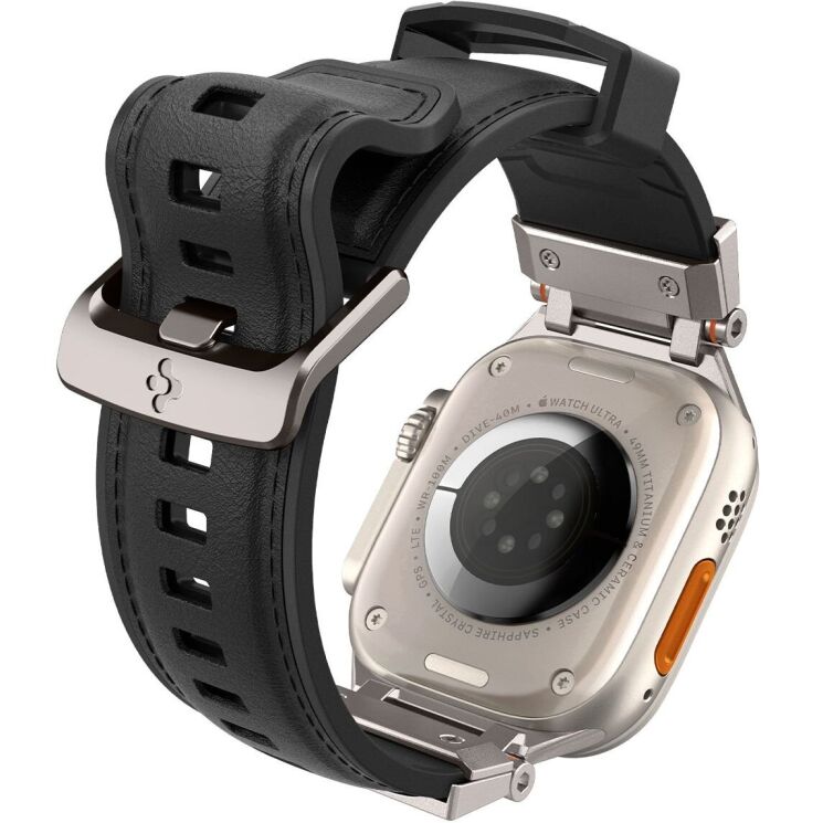 Ремешок Spigen (SGP) DuraPro Armor PU для Apple Watch 46 / 45 / 44 / SE 44 / 42 (Series 1-3) / Ultra / Ultra 2 - Black: фото 8 из 17